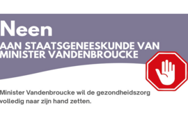 Met deze affiche richt Bvas zich tot de patiënt op stakingsdag 7 juli
