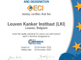 Leuven Kankerinstituut: internationaal kwaliteitslabel als Comprehensive Cancer Center