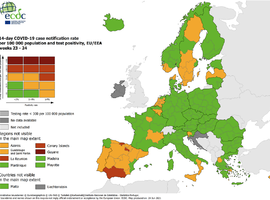 La Flandre passe en vert sur la carte européenne mais pas Bruxelles ni la Wallonie