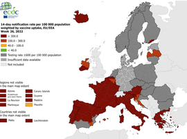 Vlaanderen en Brussel kleuren opnieuw donkerrood op Europese coronakaart