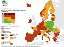 De moins en moins de régions en rouge sur la carte européenne