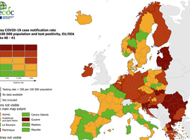 La Belgique de nouveau entièrement rouge sur la carte Covid européenne