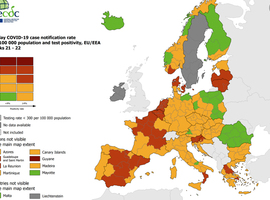 La Belgique bientôt de nouveau en orange sur la carte des voyages de l'ECDC