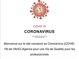 Un nouveau site de l'Aviq dédié au coronavirus