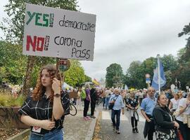 Environ 3.500 manifestants à Bruxelles au nom de la liberté sanitaire