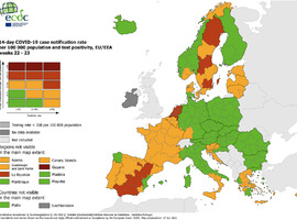 Dit is de Europese kaart met rode landen corona