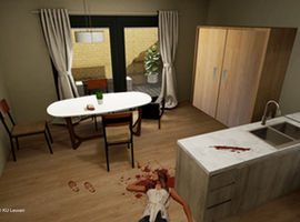KU Leuven-studenten onderzoeken crime scenes met virtual reality