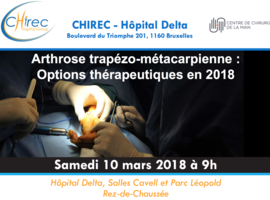 Séminaire: Chirurgie de la main « Arthrose trapézo-métacarpienne : Options thérapeutiques en 2018 »  
