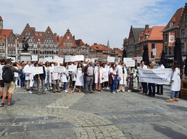 Manifestation des médecins généralistes à Tournai pour dénoncer la réforme du 1733