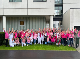 Le CHRSM se vêt de rose pour soutenir le combat contre le cancer du sein