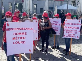 Les travailleurs du secteur hospitalier ont manifesté jeudi matin sur la Place de Mons