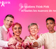 Les rubans de Think Pink se déclinent en quatre nuances de rose